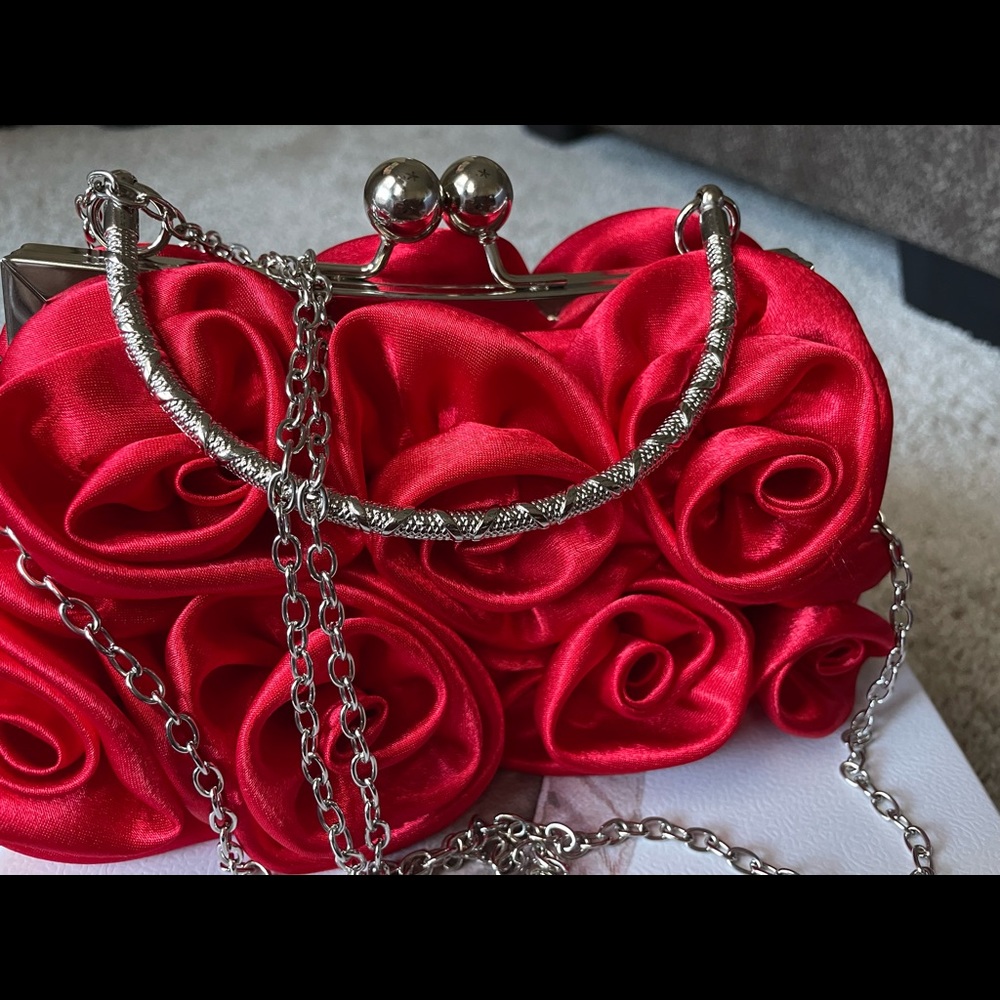 Red Flower Handbag